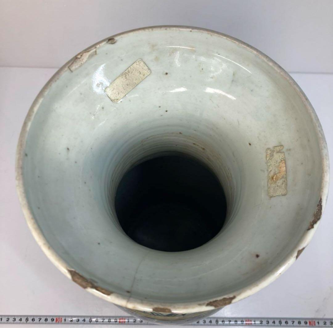 中国清時代 青花双喜大花瓶 高さ43cm - メルカリ