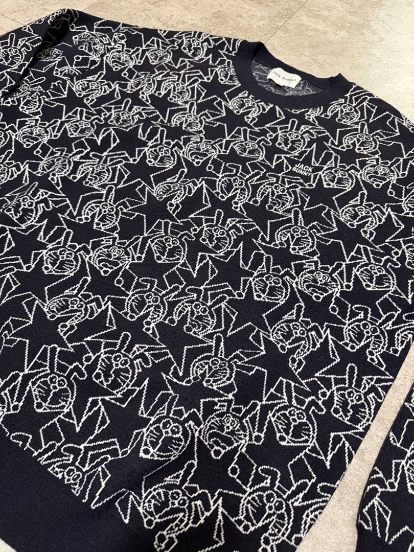 JACK BUNNY ジャックバニー ドラえもん ネイビー ニット golf - メルカリ