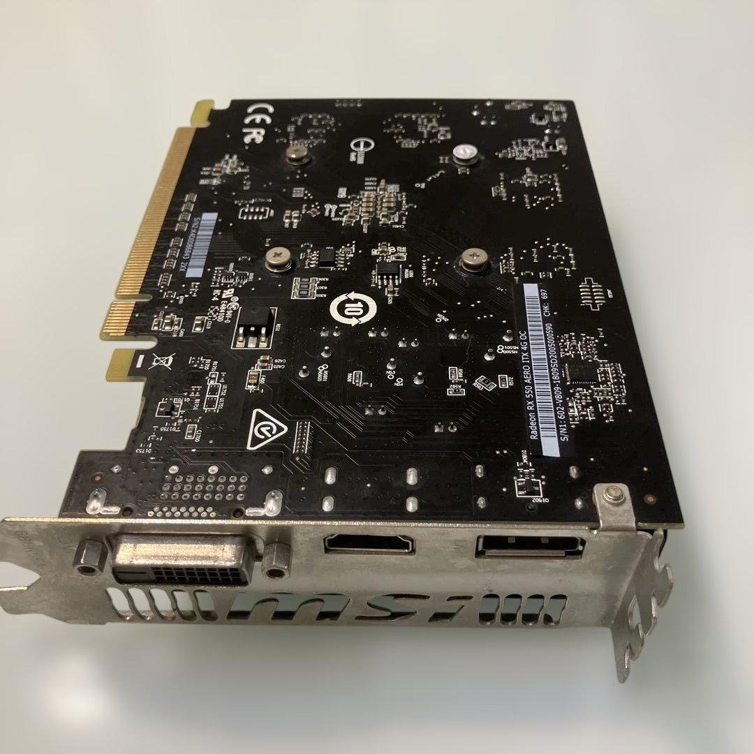 MSI Radeon RX 550 AERO ITX 4G OC 動作確認済 MSI