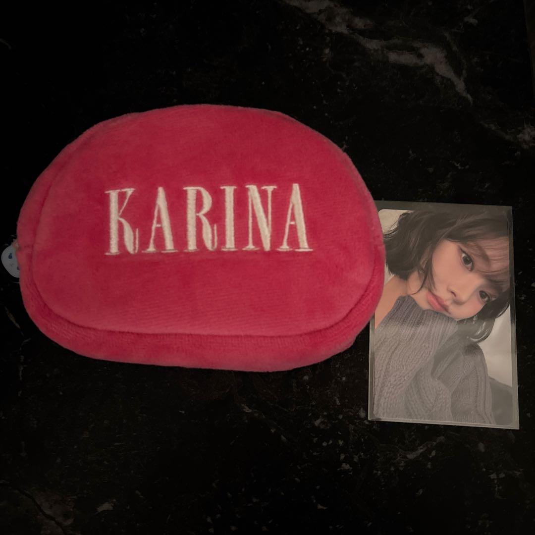 aespa カリナ ファンミ ペンミ ミラー付きポーチ トレカ aespa ファンミ ペンミ トレカケーストレカ カリナ - メルカリ