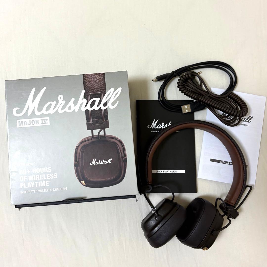 Marshall MAJOR IV ワイヤレスヘッドホン ブラウン - メルカリ