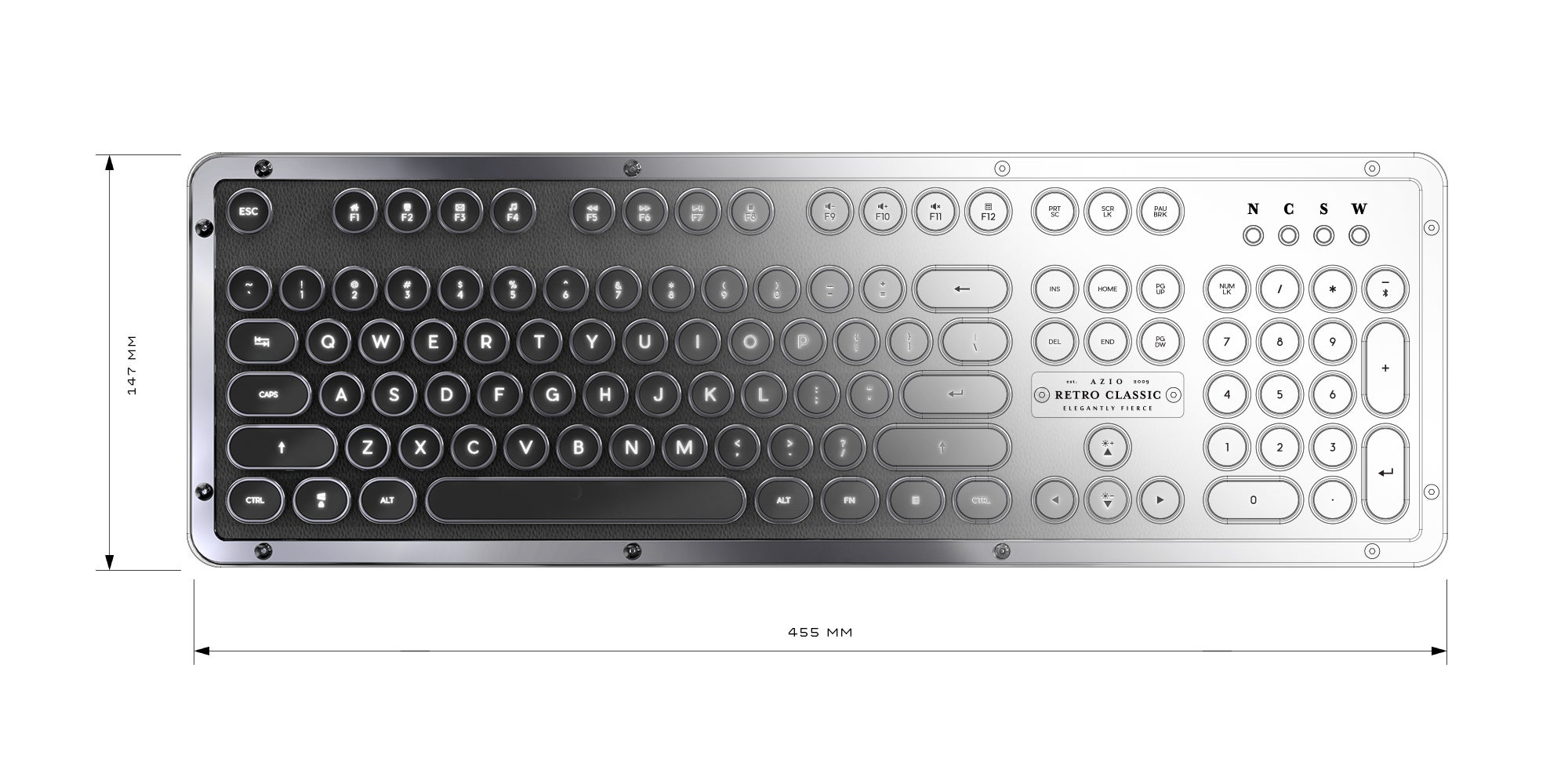 天然素材を使用したハイエンドキーボード。Azio Retro Classic