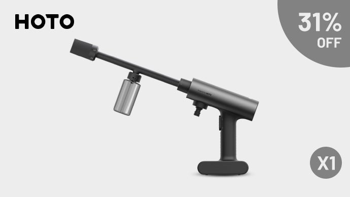 軽量＆強力＆USB充電。実用性もデザイン性も進化したHOTO高圧洗浄機の