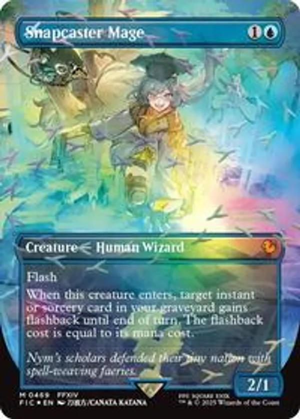 Snapcaster Mage (Borderless) (Chocobo Track Foil) • Commander