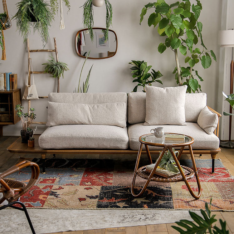 フーバソファ 3人掛け 棚付き片肘 ライトブラウン木脚 | 家具