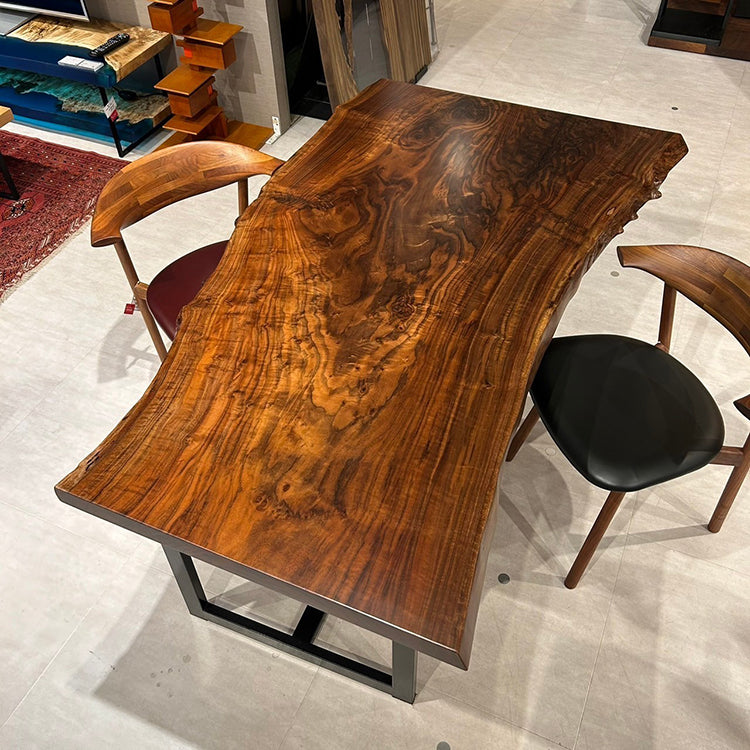 一枚板 クラロウォールナット(杢) 822-8 (W165cm) ダイニングテーブル