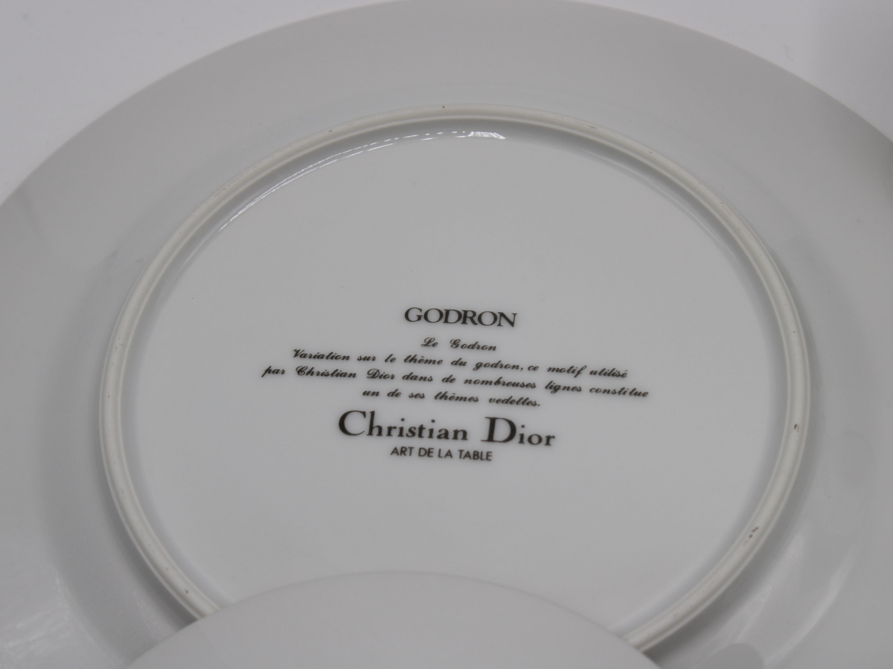 Christian Dior Godron Gaudron Demitasse Porcelain Set
