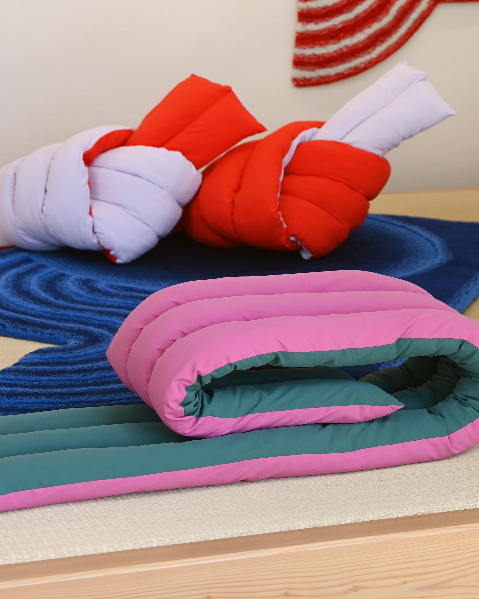 Musubi Cushion - Color Blocking Recycled Polyester | Sicilian Fig