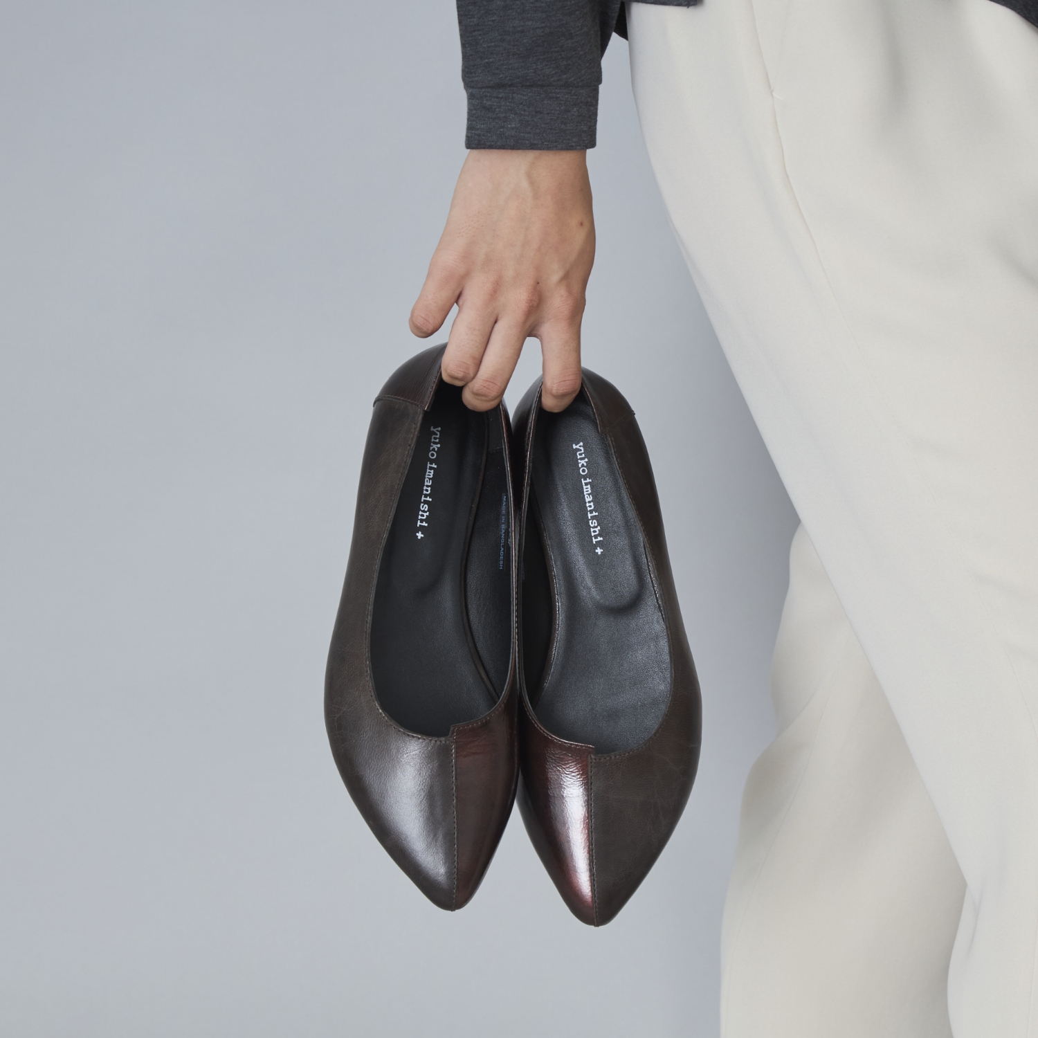 yuko imanishi＋/ダブルフェイスフラットシューズ YOSHI -足指が痛く