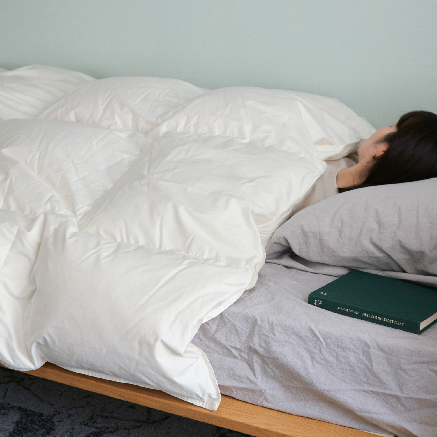 羽毛肌掛け布団 ダブル -単品でも2枚合わせでも使えるから、年中活躍し