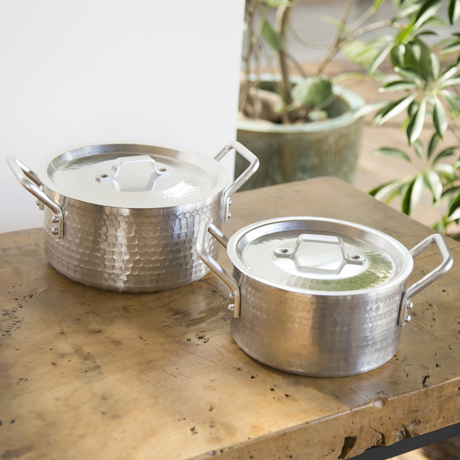 中村銅器製作所/アルミ特製両手シチュー鍋蓋 18cm -プロも愛用