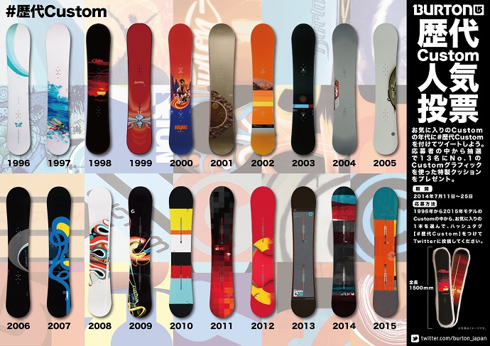 歴代Custom人気投票実施のお知らせ ‐ SURF&SNOW